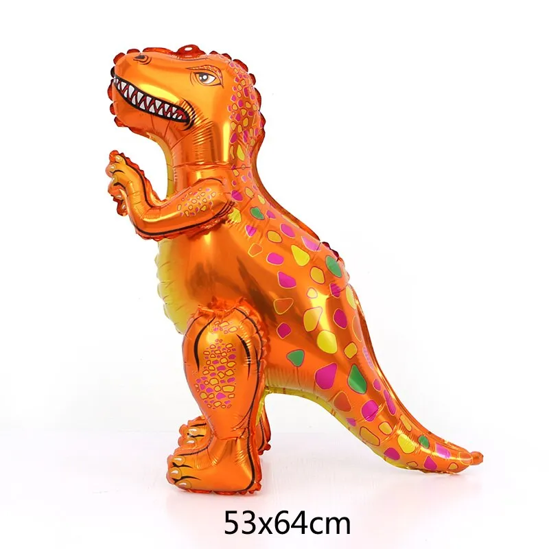 1pc Large 4D Dinosaur Foil Balloons Green Dinosaur Standing Dragon Birthday Party Decorations Kids Supplies Boy Toys Air Globos