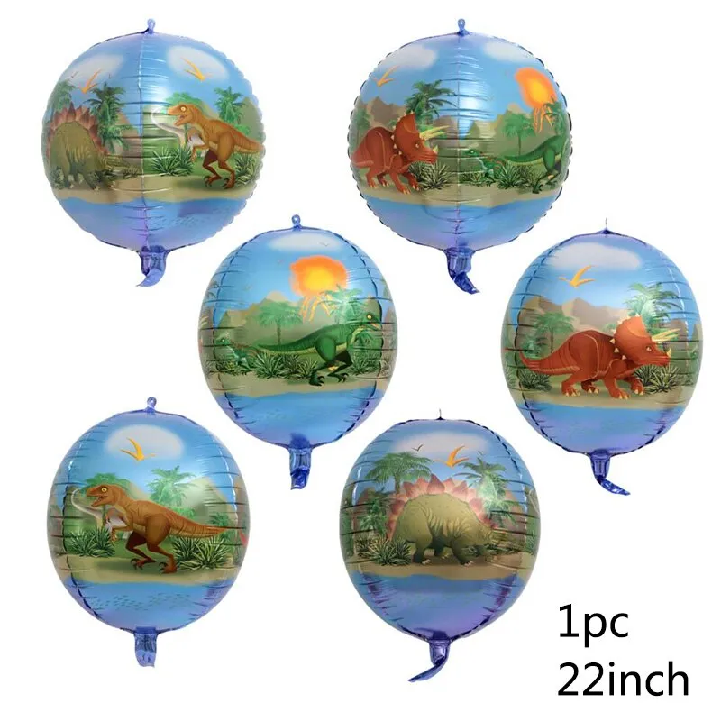 1pc Large 4D Dinosaur Foil Balloons Green Dinosaur Standing Dragon Birthday Party Decorations Kids Supplies Boy Toys Air Globos