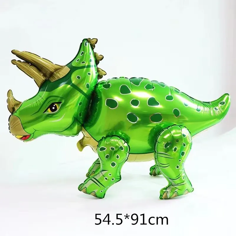 1pc Large 4D Dinosaur Foil Balloons Green Dinosaur Standing Dragon Birthday Party Decorations Kids Supplies Boy Toys Air Globos