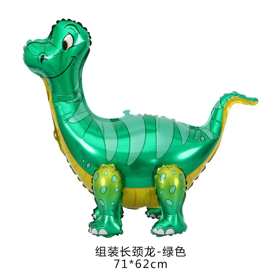 1pc Large 4D Dinosaur Foil Balloons Green Dinosaur Standing Dragon Birthday Party Decorations Kids Supplies Boy Toys Air Globos