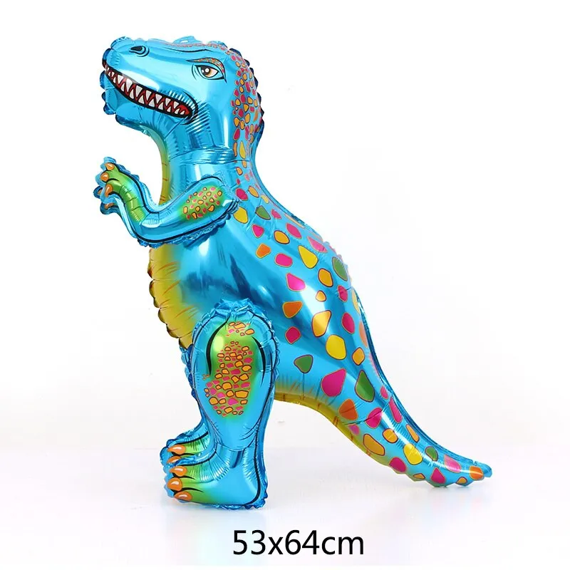 1pc Large 4D Dinosaur Foil Balloons Green Dinosaur Standing Dragon Birthday Party Decorations Kids Supplies Boy Toys Air Globos