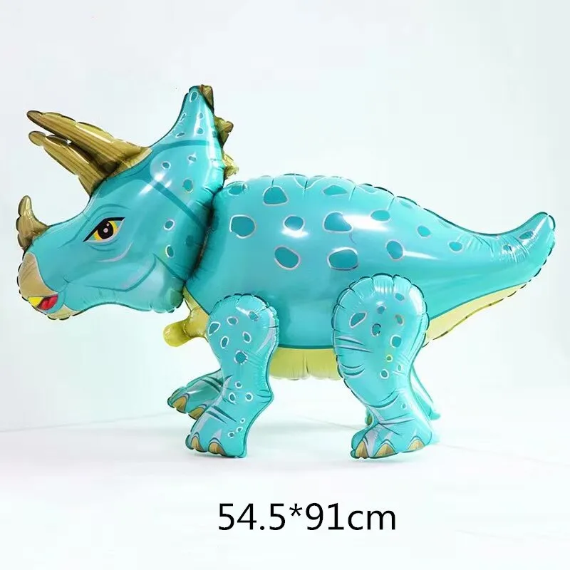 1pc Large 4D Dinosaur Foil Balloons Green Dinosaur Standing Dragon Birthday Party Decorations Kids Supplies Boy Toys Air Globos