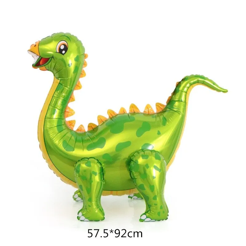 1pc Large 4D Dinosaur Foil Balloons Green Dinosaur Standing Dragon Birthday Party Decorations Kids Supplies Boy Toys Air Globos