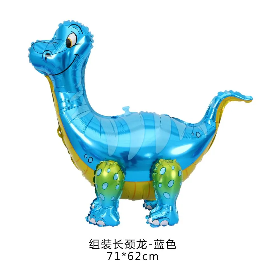 1pc Large 4D Dinosaur Foil Balloons Green Dinosaur Standing Dragon Birthday Party Decorations Kids Supplies Boy Toys Air Globos