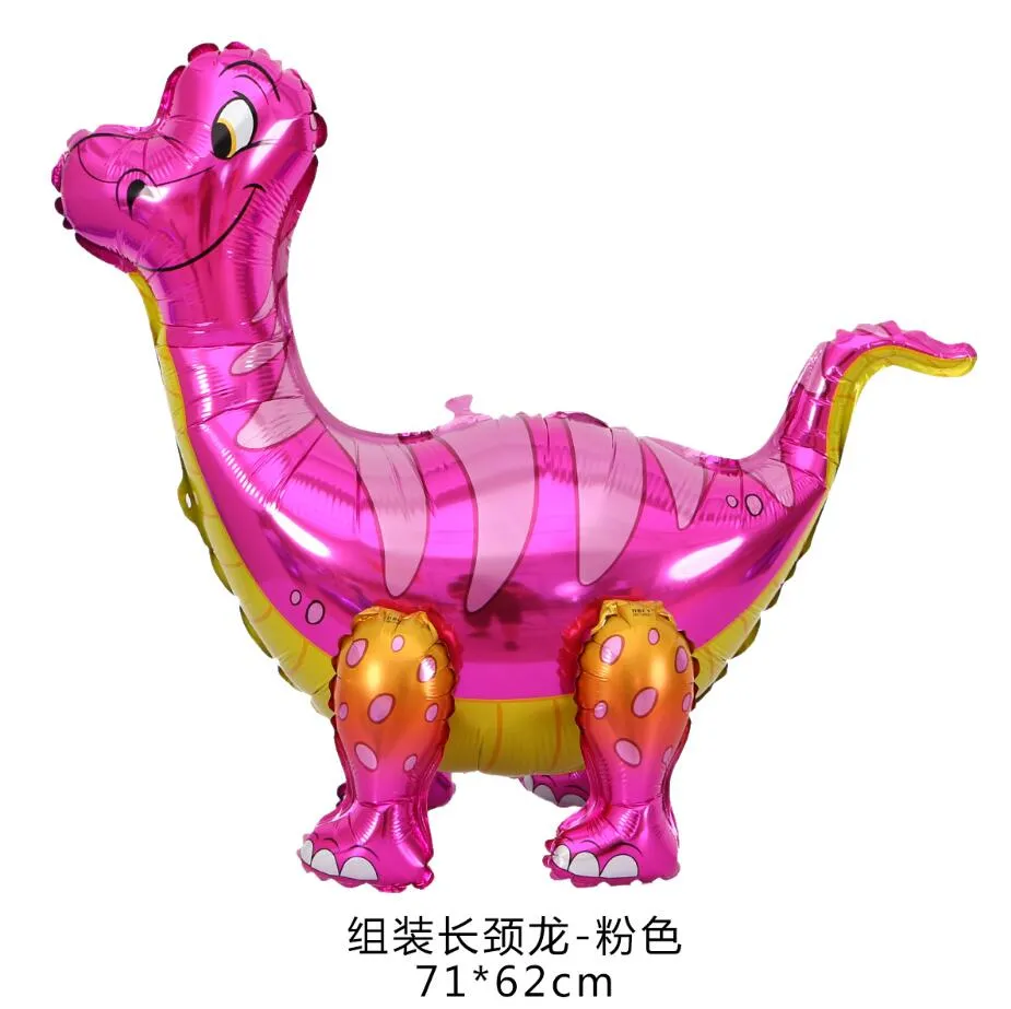 1pc Large 4D Dinosaur Foil Balloons Green Dinosaur Standing Dragon Birthday Party Decorations Kids Supplies Boy Toys Air Globos