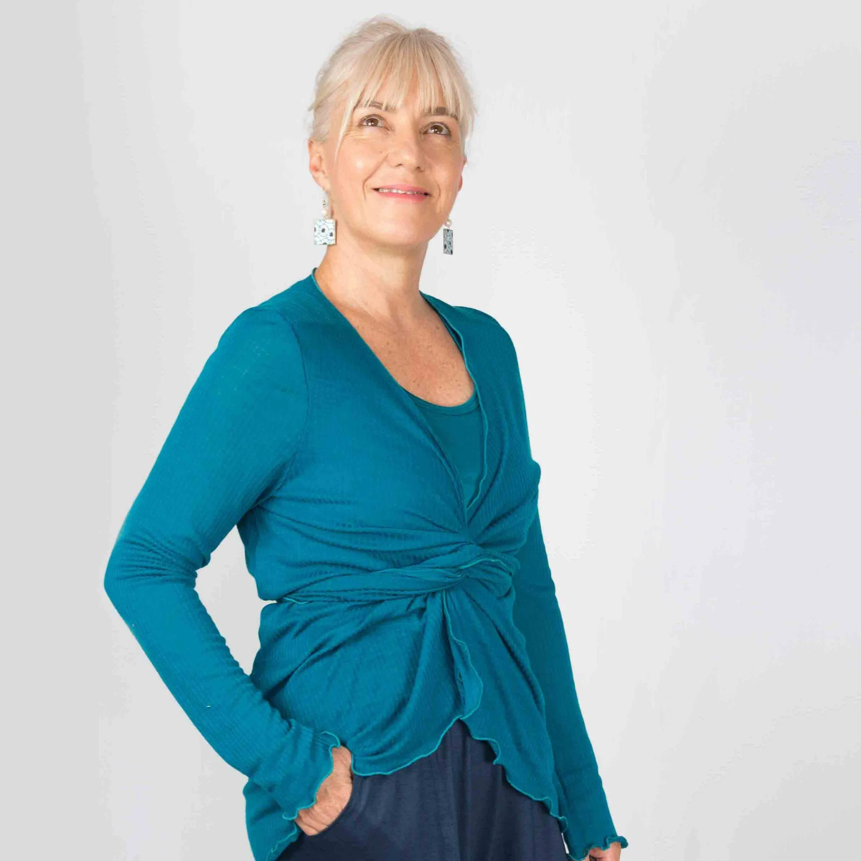 #461 Lightweight Wrap Merino Cardigan