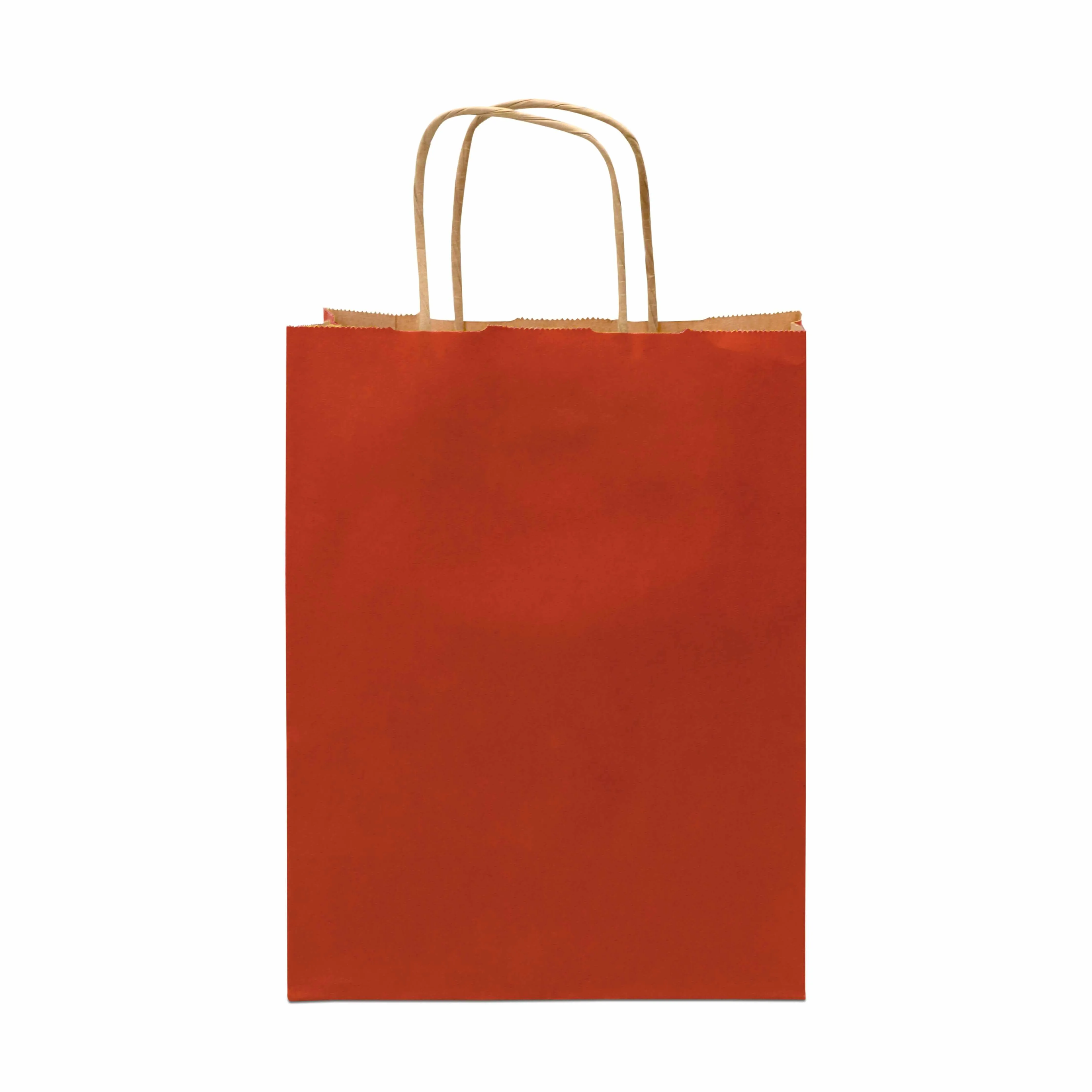 8x4x10 Small Red Paper Bags with Handles