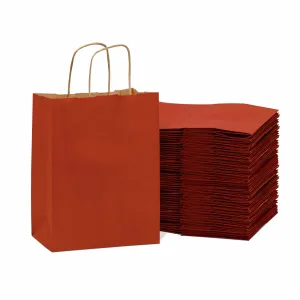 8x4x10 Small Red Paper Bags with Handles