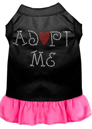 Adopt Me Rhinestone Dress Black With Bright Pink Xl (16)