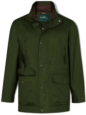 ALAN PAINE Fernley Field Coat - Mens Waterproof - Pesto