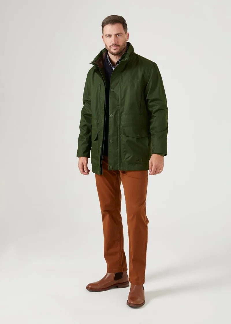 ALAN PAINE Fernley Field Coat - Mens Waterproof - Pesto