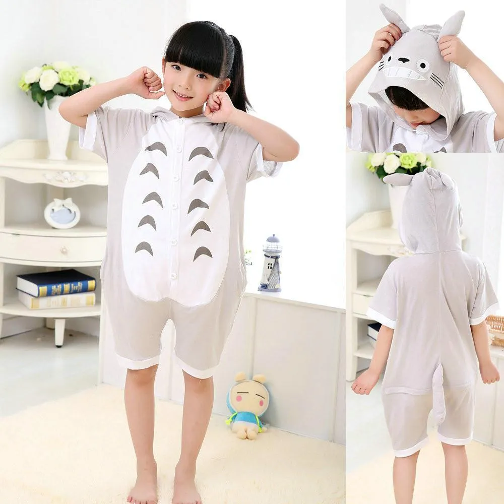 Anime Totoro Costume kids Animal Onesies Summer Pajamas