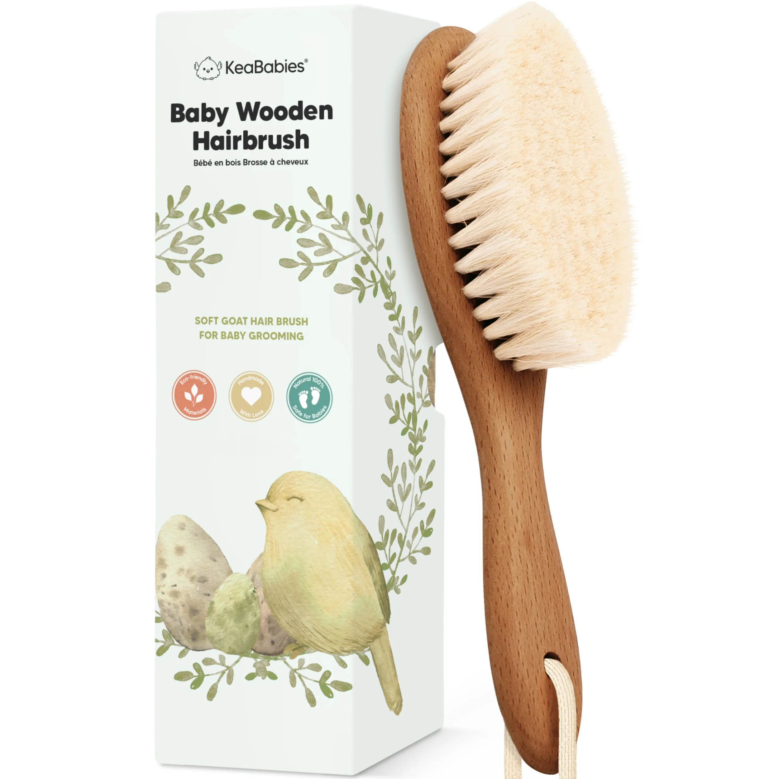 Baby Hair Brush (Dark Walnut, Oval)