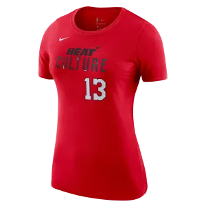 Bam Adebayo Nike HEAT Culture: Blood Red Name & Number Women's Tee