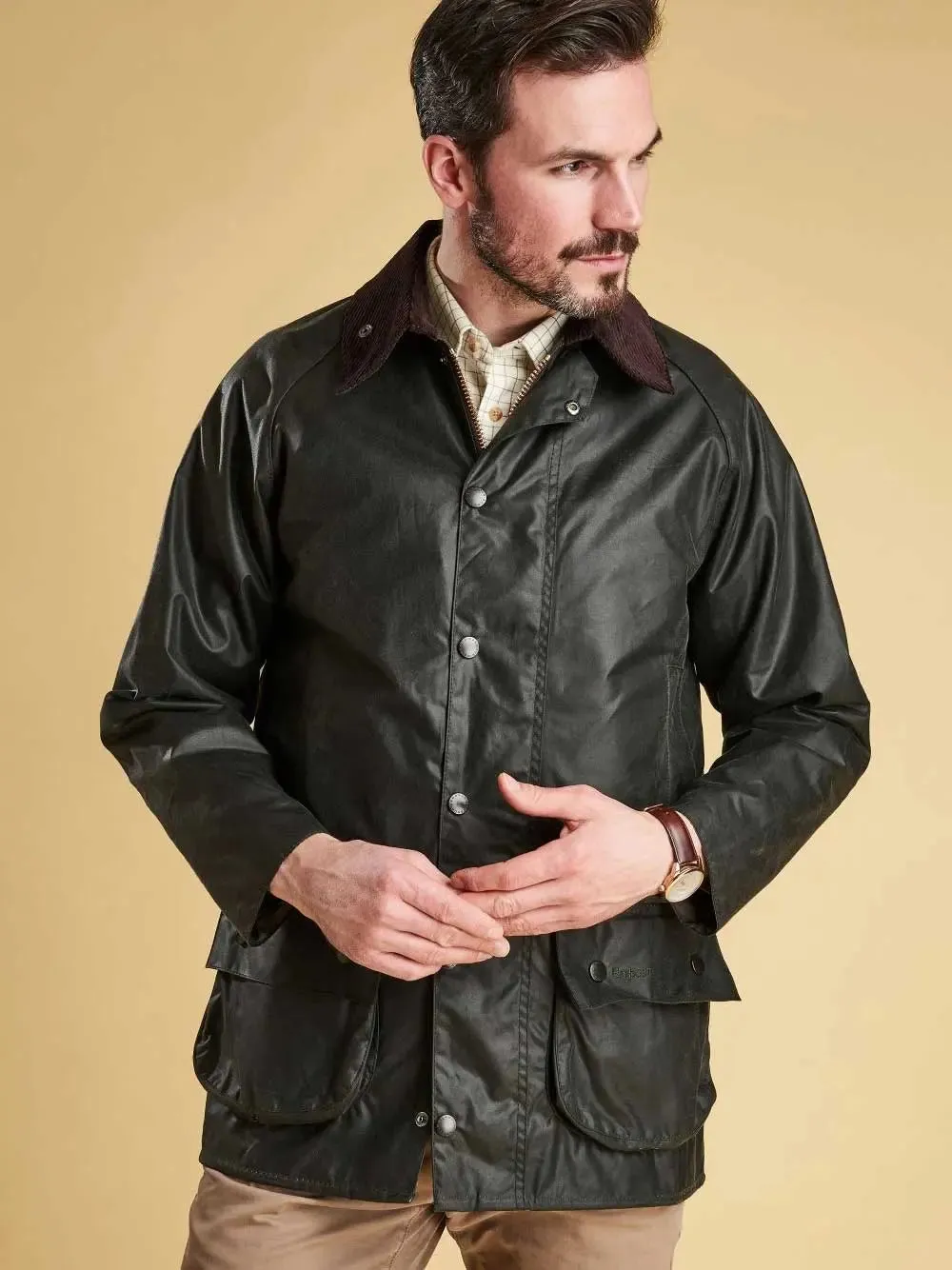 BARBOUR Beaufort Wax Jacket - Mens - Sage