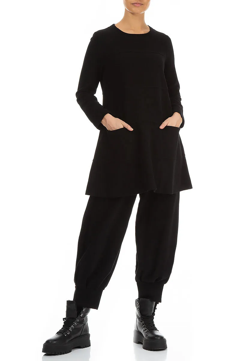 Black Cotton Jersey Tunic