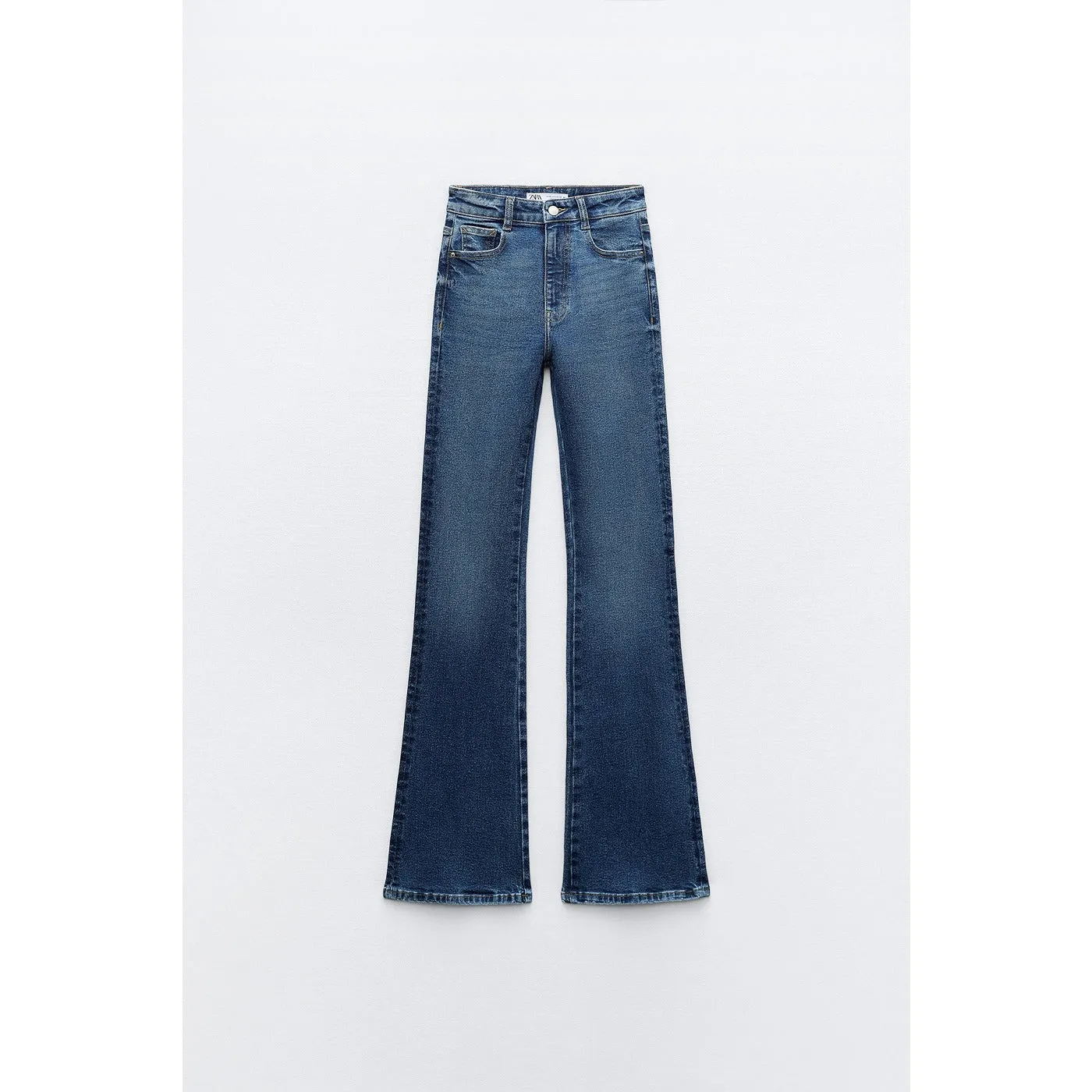 Blue High Waist Flare Jeans