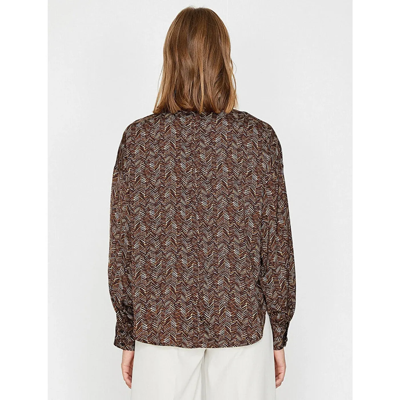 Brown Printed Blouse