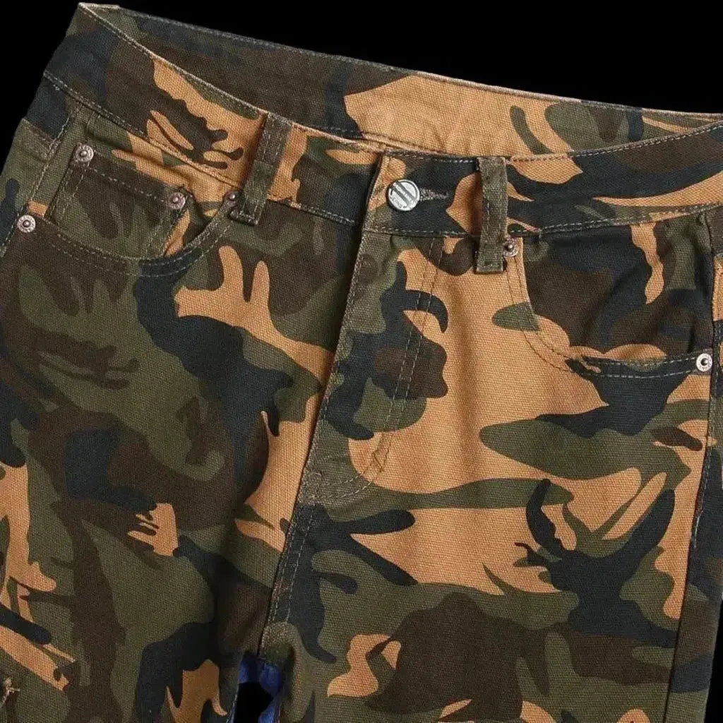 Camouflage men's cargo jeans