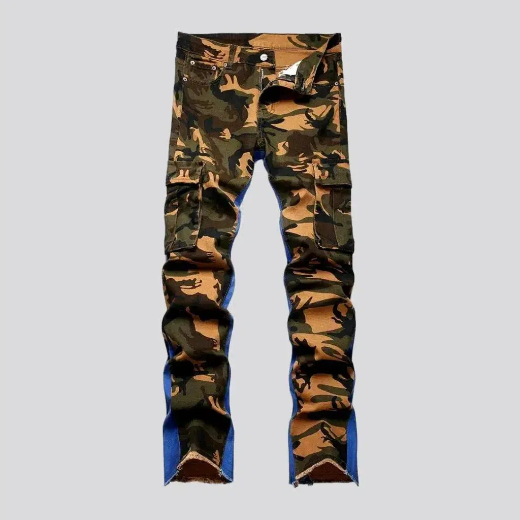 Camouflage men's cargo jeans