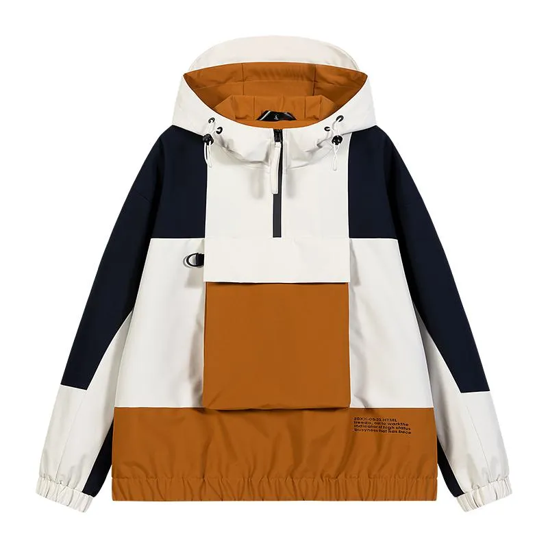 Camping Patchwork Windproof Anorak