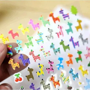 Cartoon Animal Sticker Toy Owl Giraffe Print Kids Toy Sticker Cute Diary Book Scrapbooking Calendar Album Deco Sticker 1 Sheet