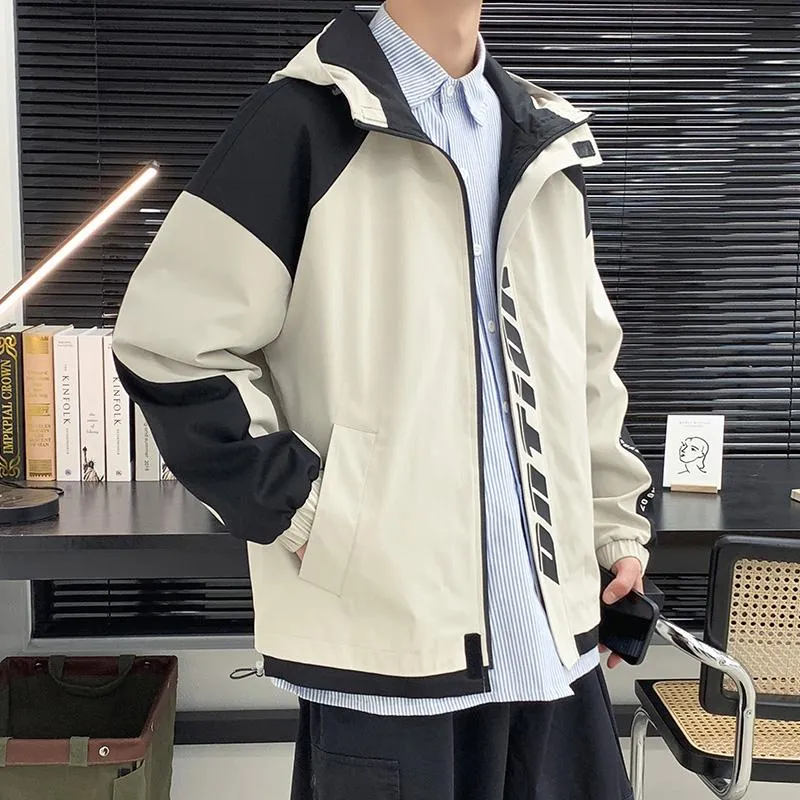 Casual Workwear Style Versatile Raincoat Hooded Jacket