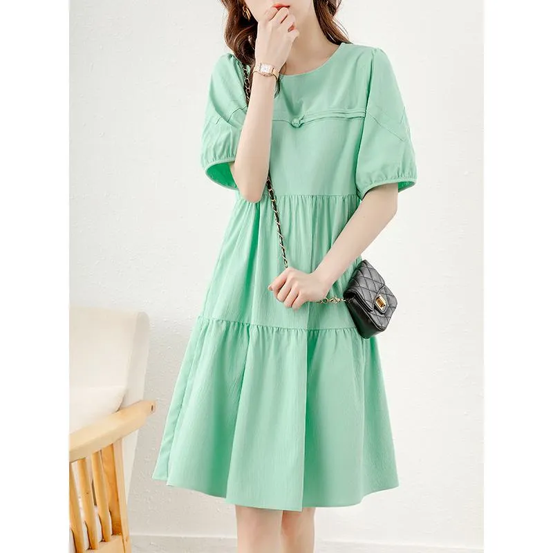 Chic Decoration Pleated Dress