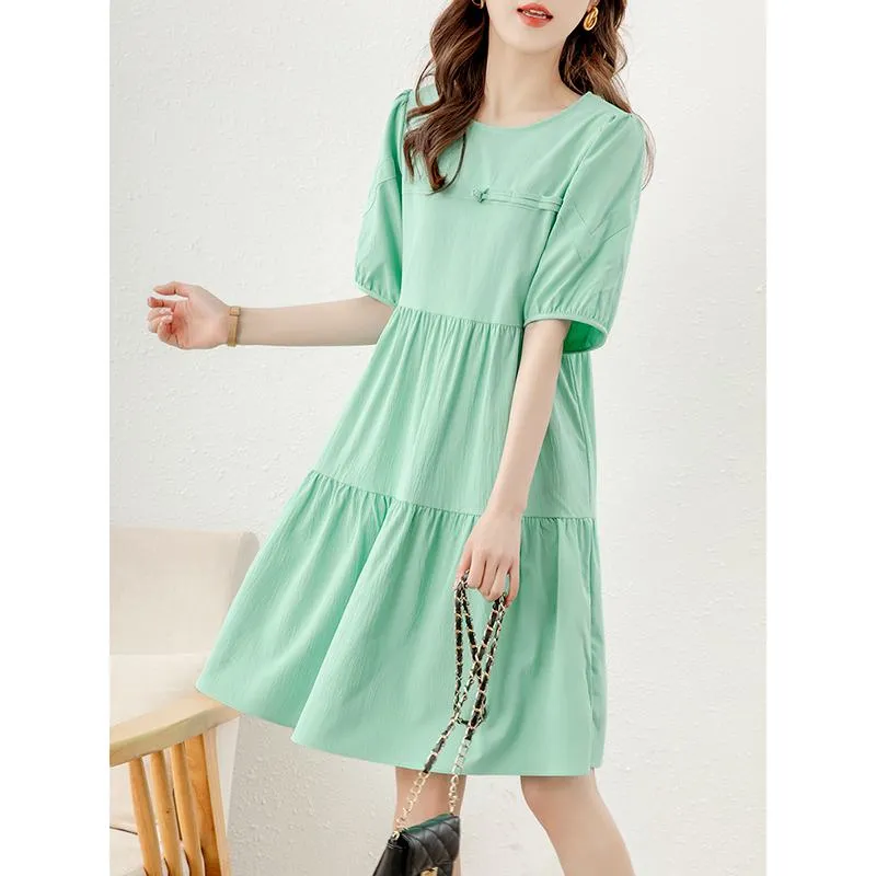 Chic Decoration Pleated Dress