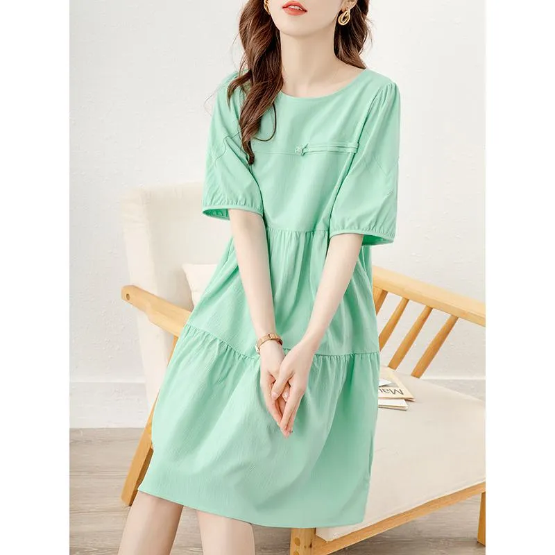 Chic Decoration Pleated Dress