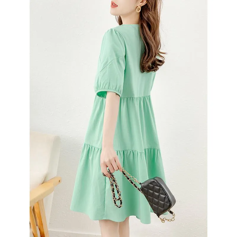 Chic Decoration Pleated Dress