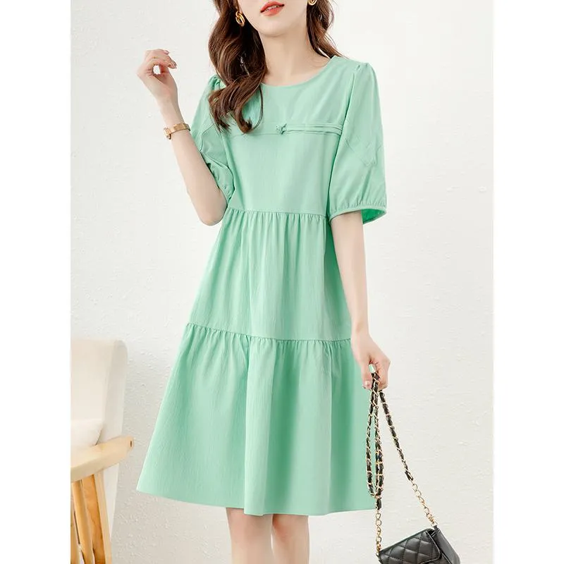 Chic Decoration Pleated Dress