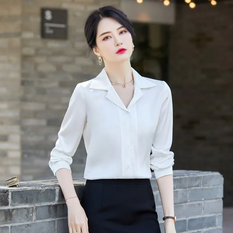 Chiffon Acetic Acid Satin Finish Premium Long Sleeve Shirt