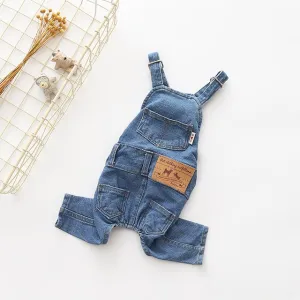 Denim Jumpsuit for Dogs Blue Jeans Dog Overalls