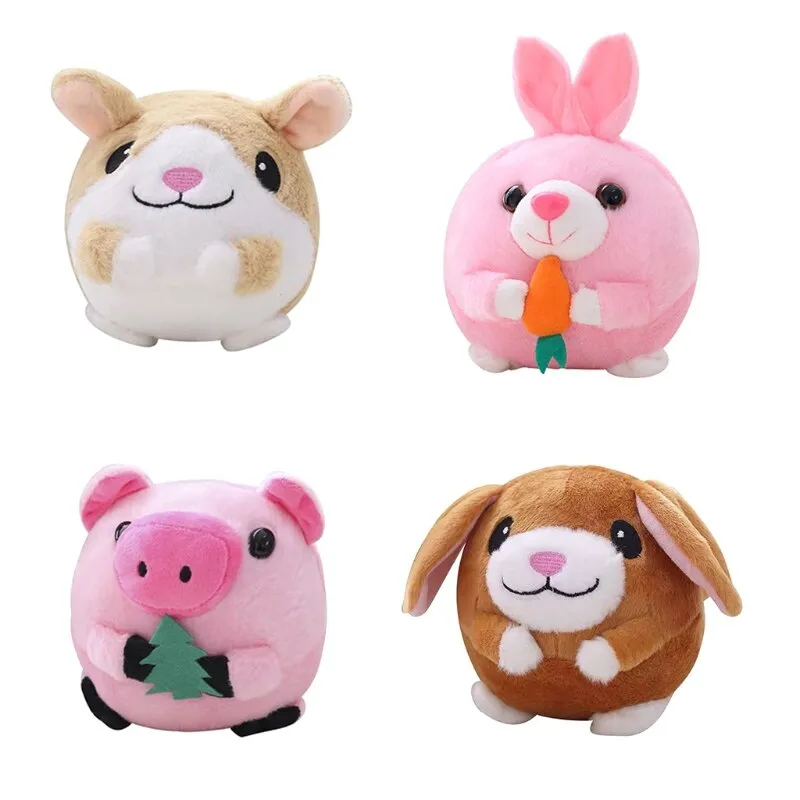 Electrical Toys Bouncing Talking Plush Doll Balls Baby Singing Beating Birthday Gifts for Kids Hamster Puppy