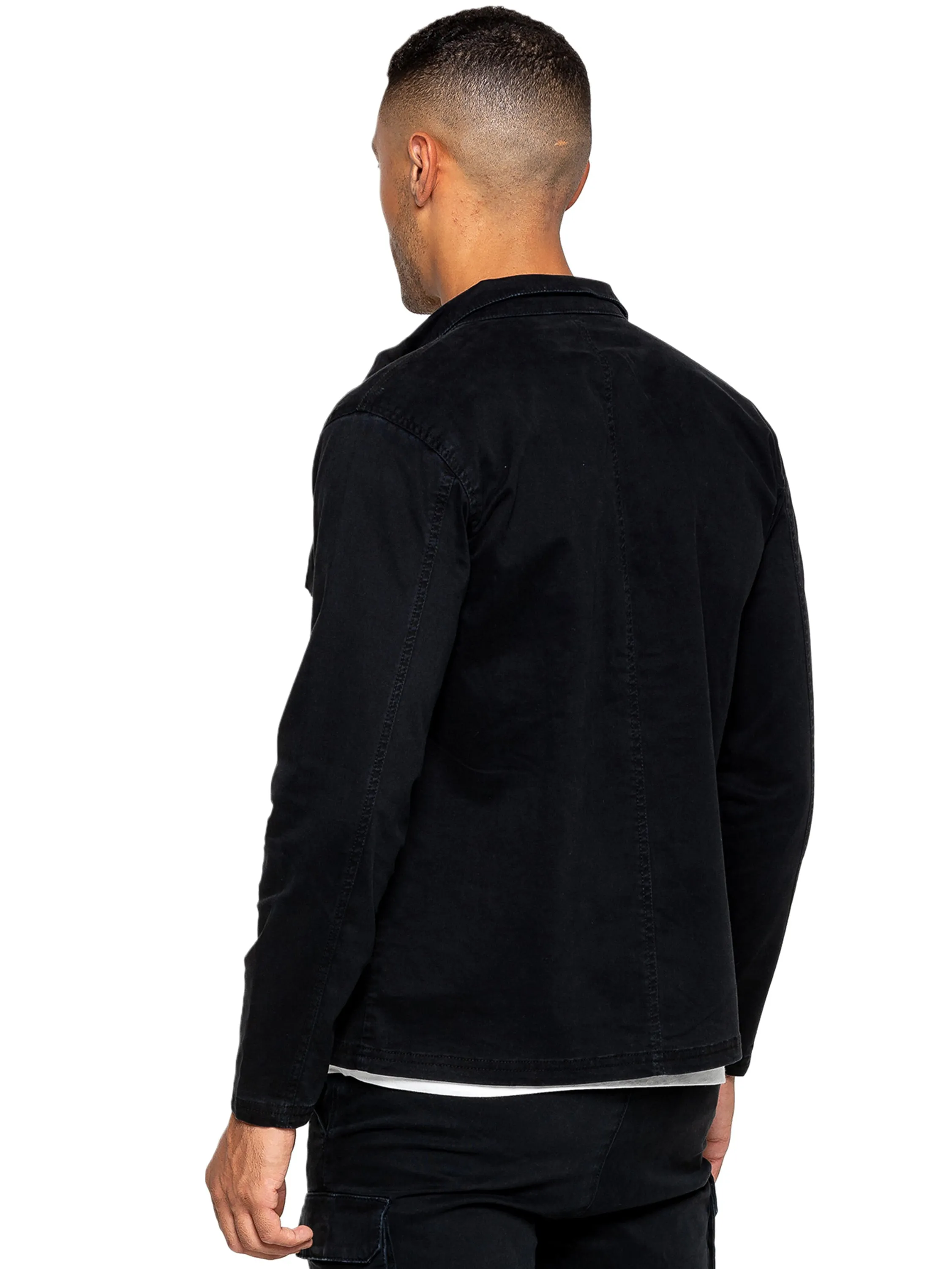 Enzo | Mens Cargo Overshirt Jacket