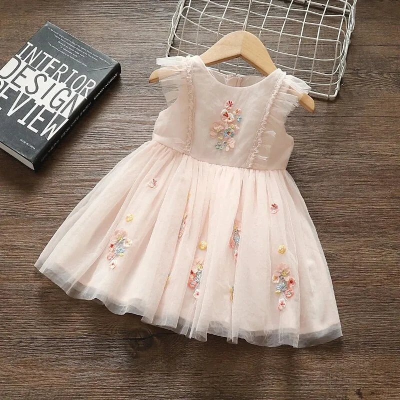 Girls Summer Dress Party Dresses Embroidery Birthday Dress