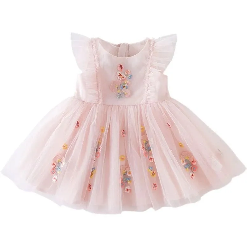 Girls Summer Dress Party Dresses Embroidery Birthday Dress