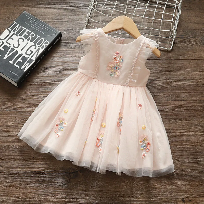 Girls Summer Dress Party Dresses Embroidery Birthday Dress