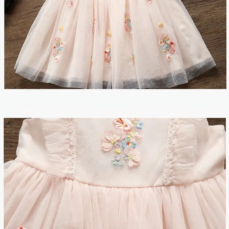 Girls Summer Dress Party Dresses Embroidery Birthday Dress