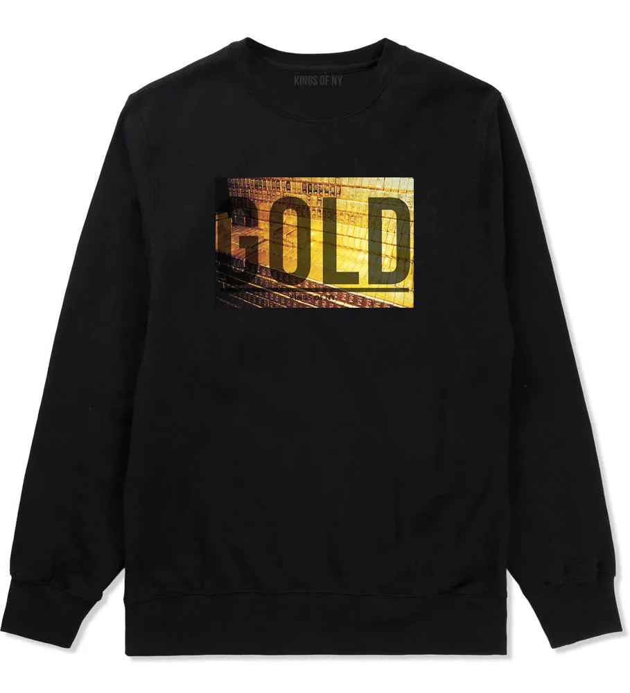 Gold Bricks Money Luxury Bank Cash Boys Kids Crewneck Sweatshirt