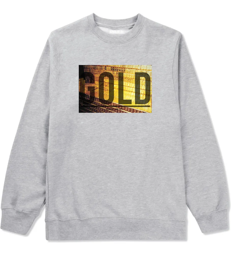 Gold Bricks Money Luxury Bank Cash Boys Kids Crewneck Sweatshirt