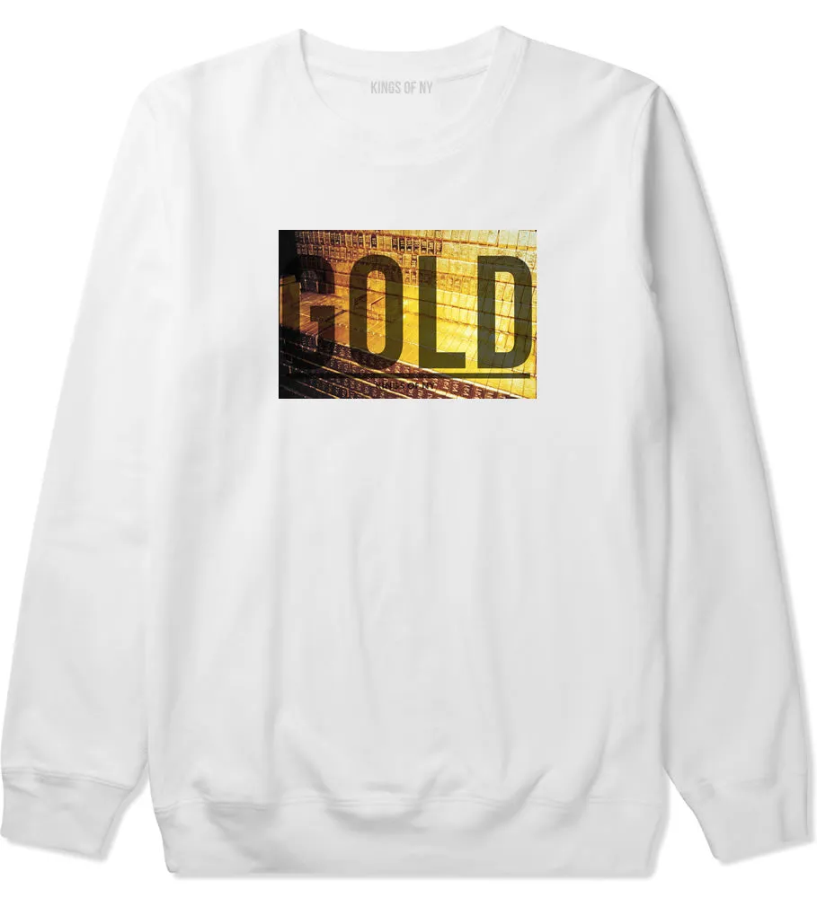 Gold Bricks Money Luxury Bank Cash Boys Kids Crewneck Sweatshirt