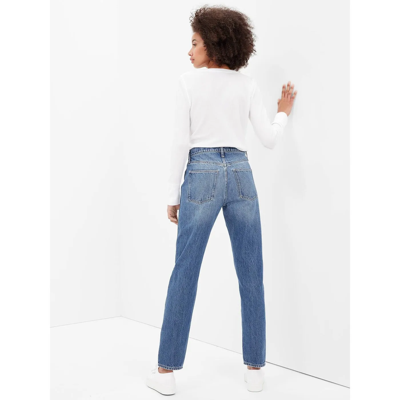 GP High Rise Destructed Mom Jeans