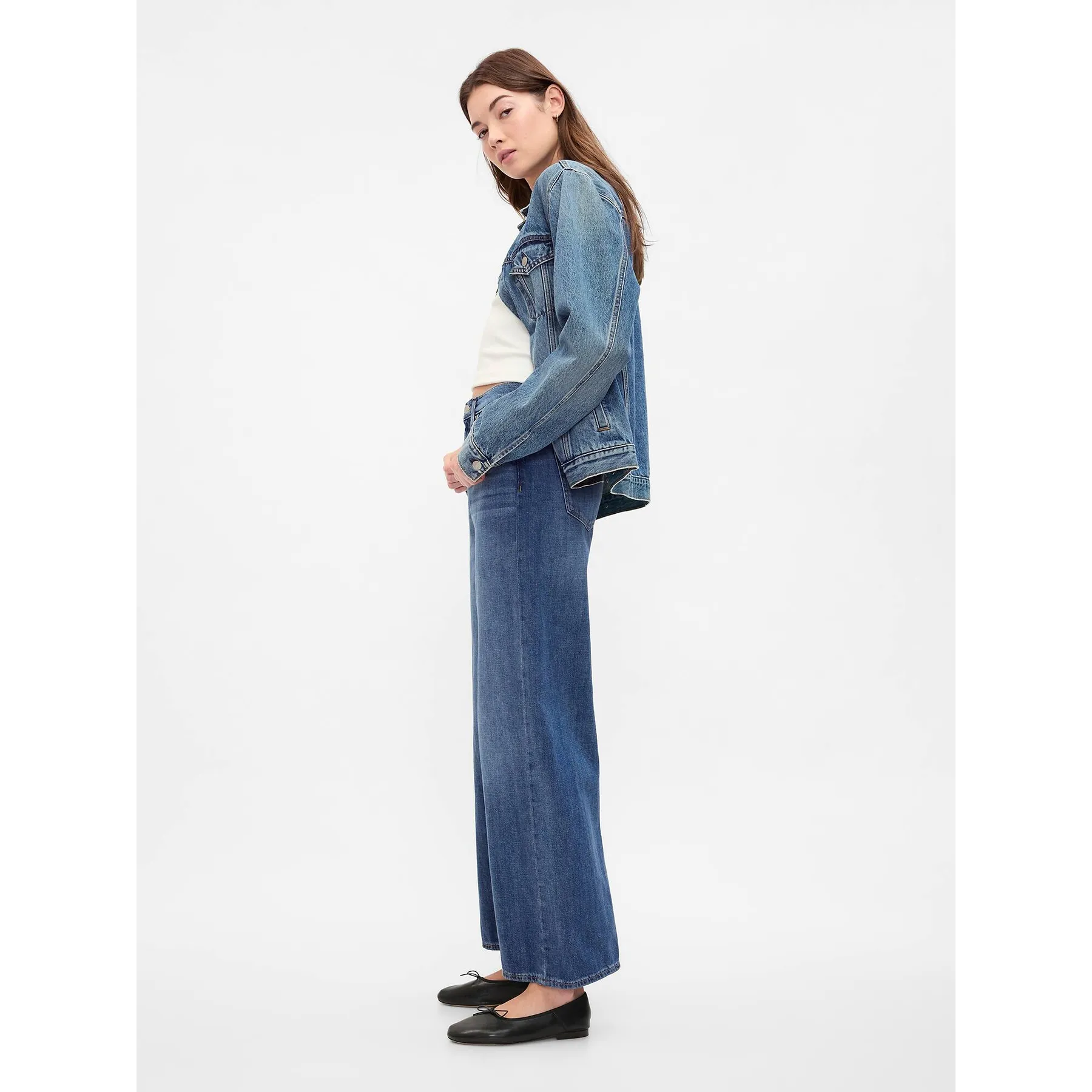 High Rise Soft Wide Leg Jeans