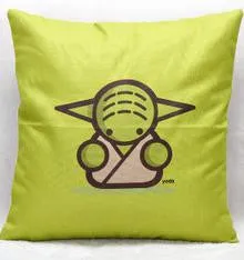 Hot Selling Cartoon Star Wars Series Cotton Linen Throw Pillow Sofa Office Back Cushion Baby Room Decorative