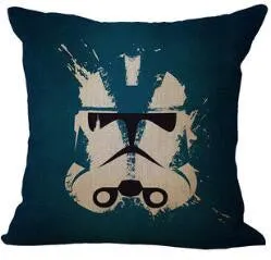 Hot Selling Cartoon Star Wars Series Cotton Linen Throw Pillow Sofa Office Back Cushion Baby Room Decorative