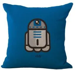 Hot Selling Cartoon Star Wars Series Cotton Linen Throw Pillow Sofa Office Back Cushion Baby Room Decorative