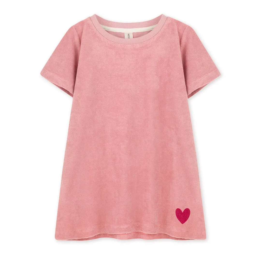 KIDS ON THE MOON JULIET PINK TERRY DRESS