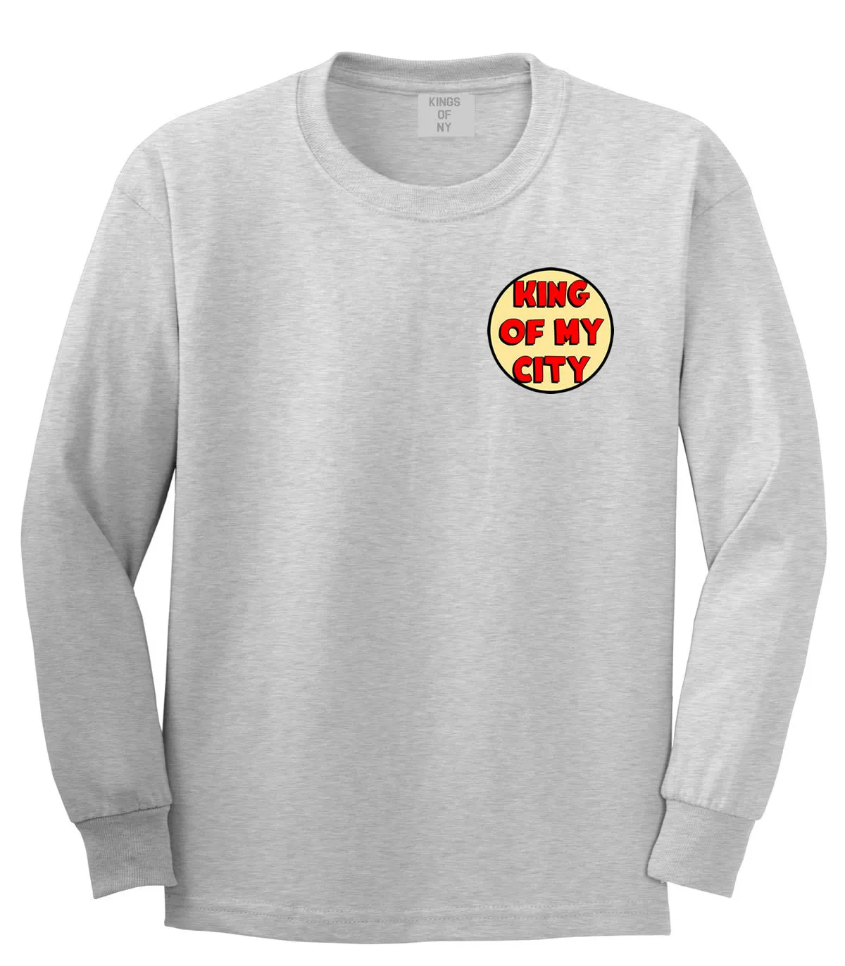 King Of My City Chest Logo Boys Kids Long Sleeve T-Shirt